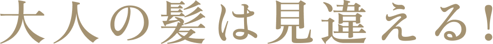 大人の髪は見違える